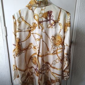 Women'sElegant Gold and Cream Scarf